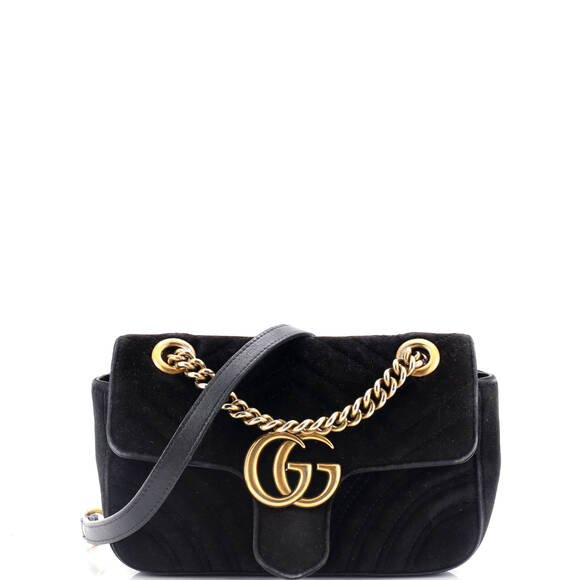 Gucci Gg Marmont Flap Bag Matelasse #185284G75B - Picture 1 of 10